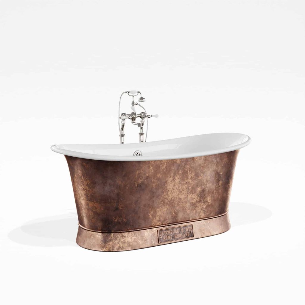  Bồn Tắm Bằng Đồng Bateau Enamel / Weathered Copper 
