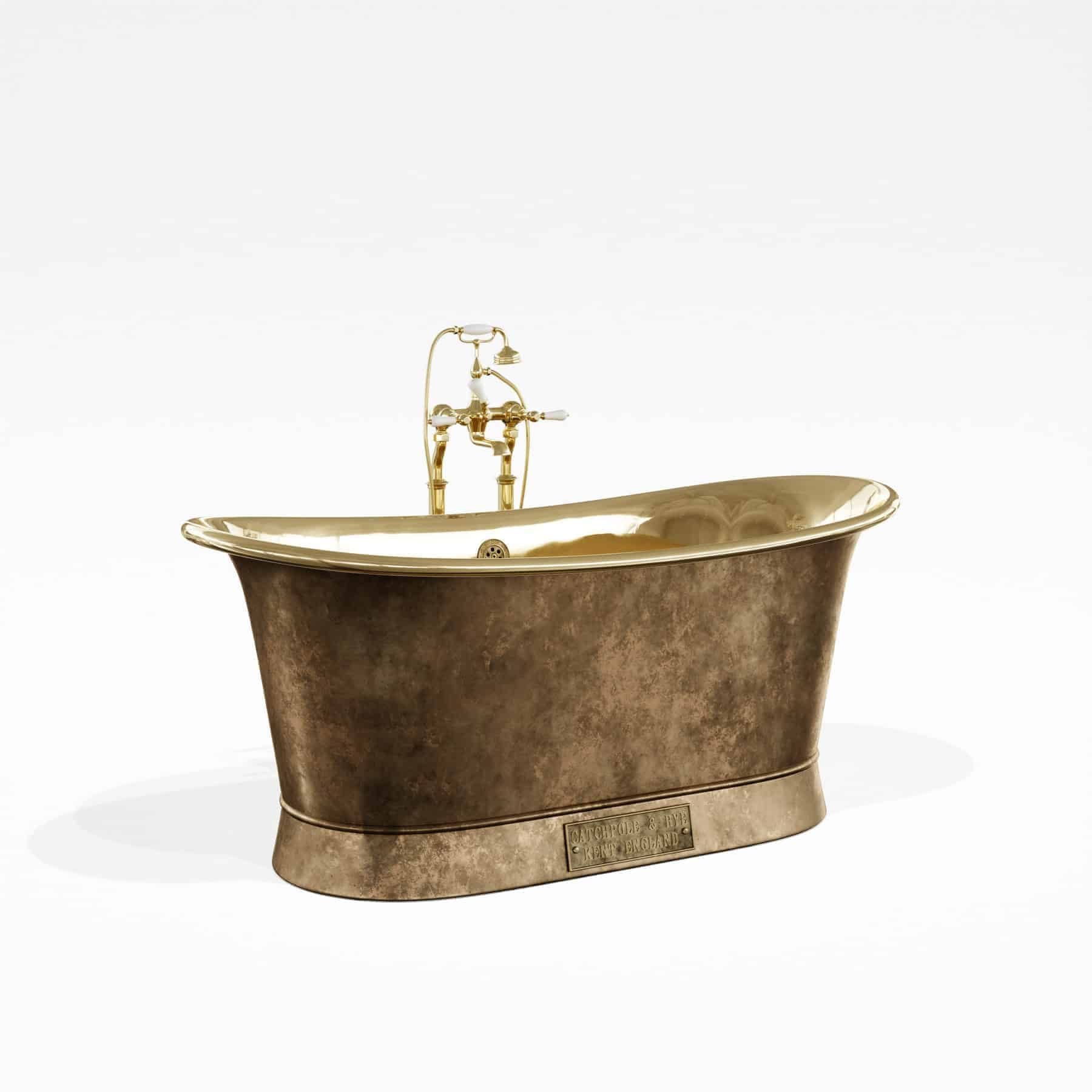  Bồn Tắm Bằng Đồng Bateau Polished Brass / Weathered Brass 