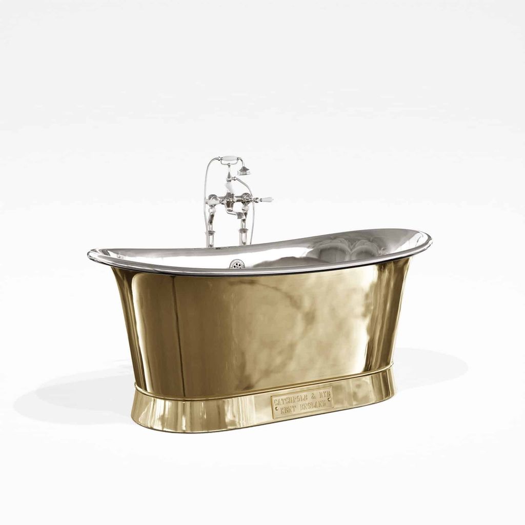  Bồn Tắm Bằng Đồng Bateau Silver Nickel / Polished Brass 
