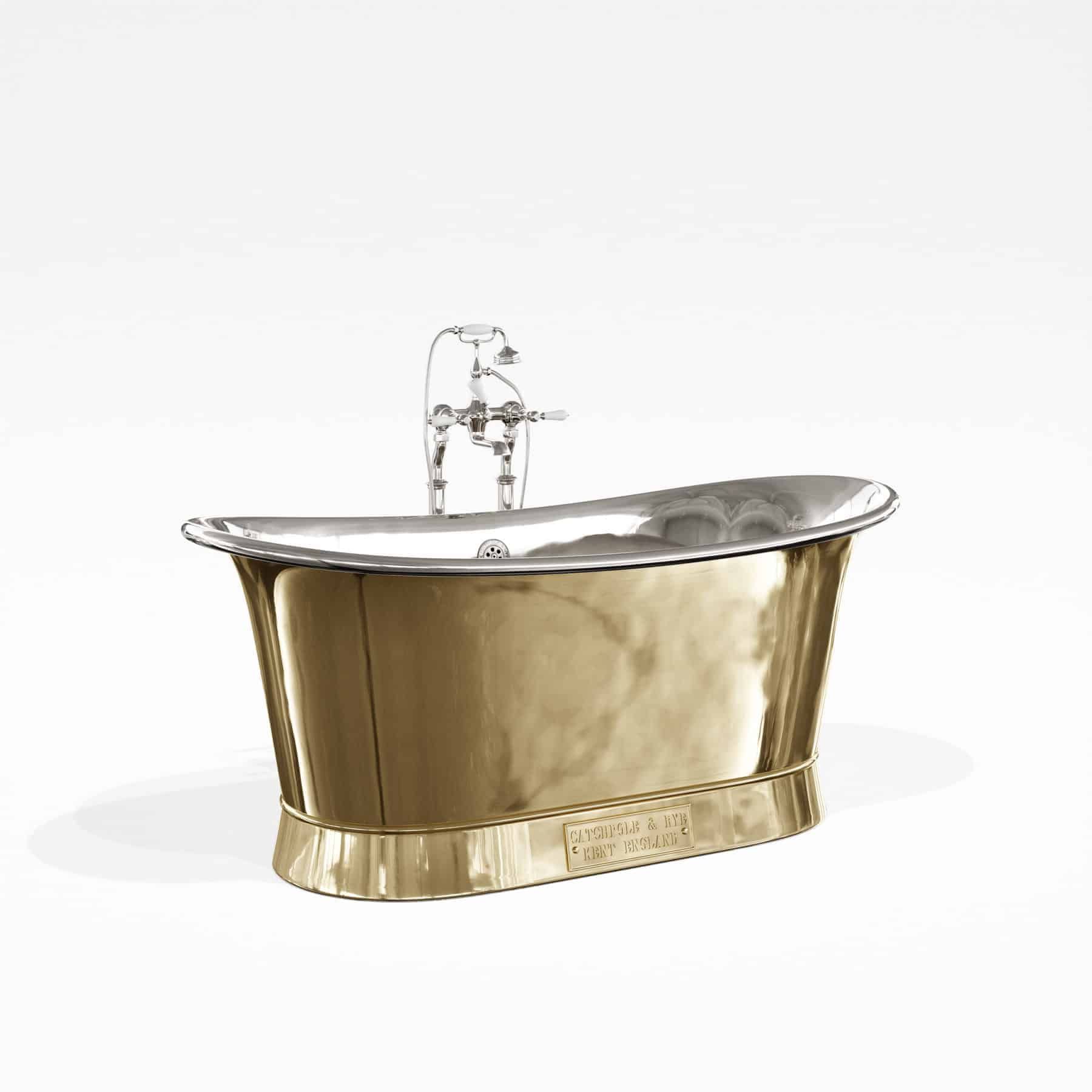  Bồn Tắm Bằng Đồng Bateau Silver Nickel / Polished Brass 