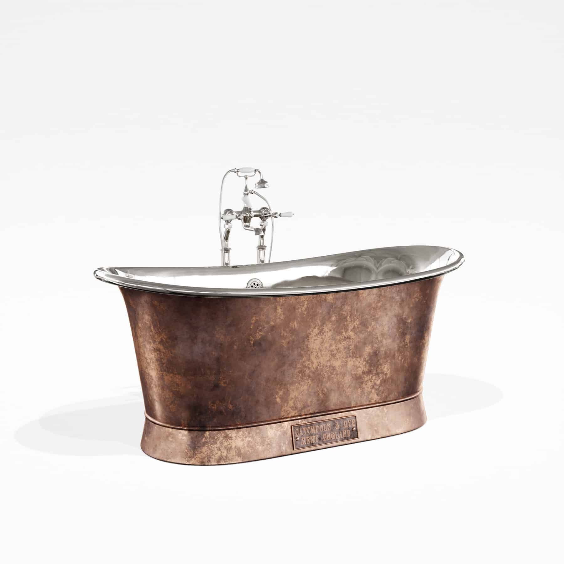  Bồn Tắm Bằng Đồng Bateau Silver Nickel / Weathered Copper 