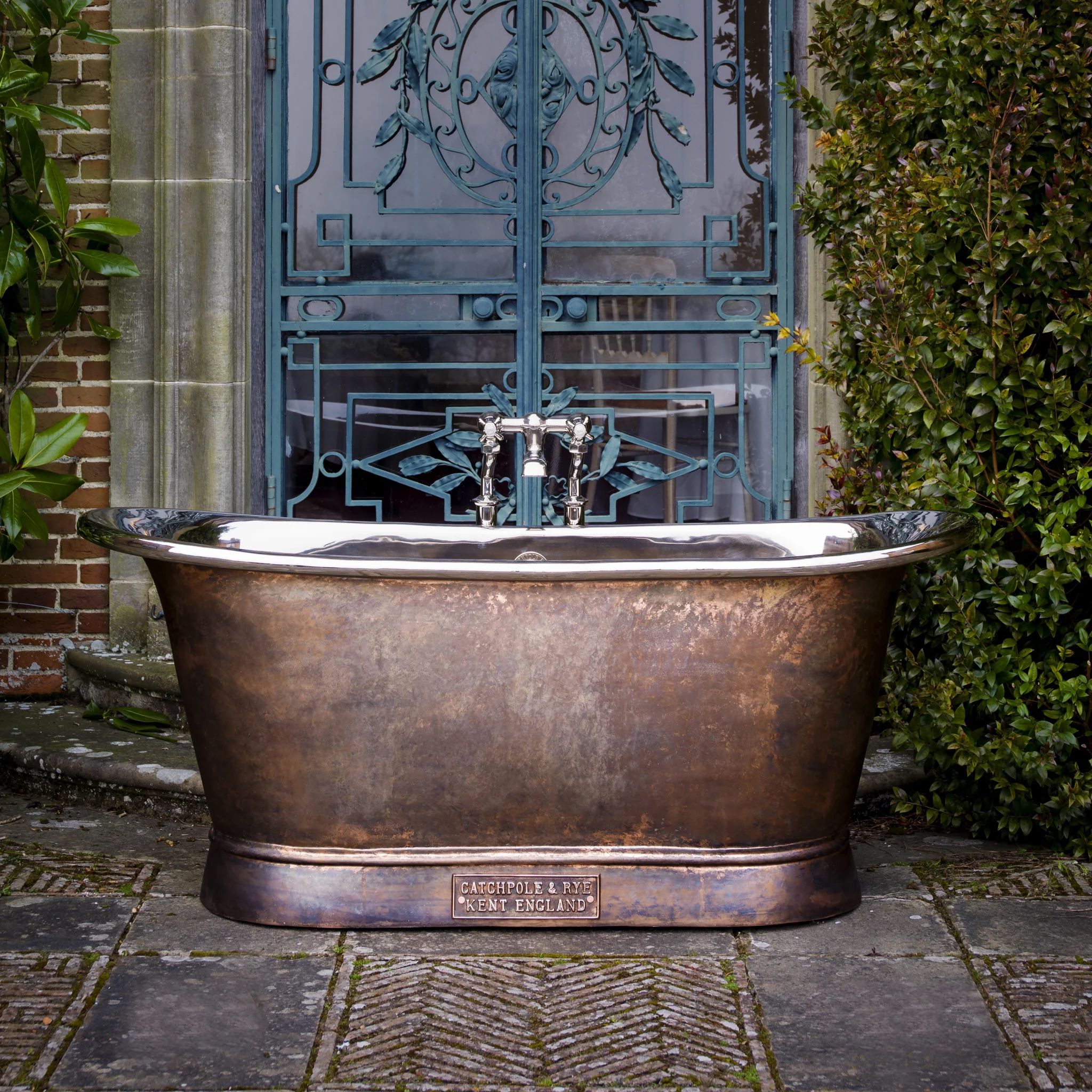 Bồn Tắm Bằng Đồng Bateau Silver Nickel / Weathered Copper 
