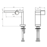  Vòi chậu lavabo cao 144mm bằng đồng XELU 