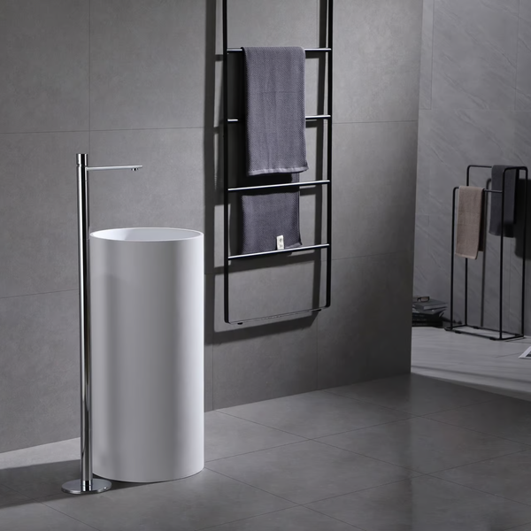  Vòi chậu lavabo chân dài gắn sàn bằng đồng XELU 