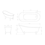  Bồn tắm acrylic Paris 