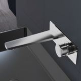  Vòi chậu lavabo gắn tường dài 215mm bằng đồng XELU 