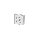  Vòi xịt massage body hình vuông gắn tường bằng đồng Geda Wellness - BJM4 