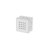  Vòi xịt massage body hình vuông chỉnh hướng gắn tường bằng đồng Geda Wellness - BJM6 