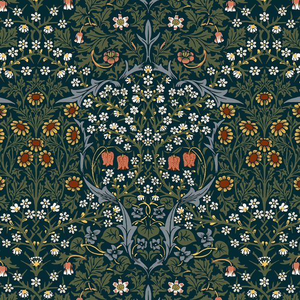  Giấy dán tường Blackthorn Billiard Green 