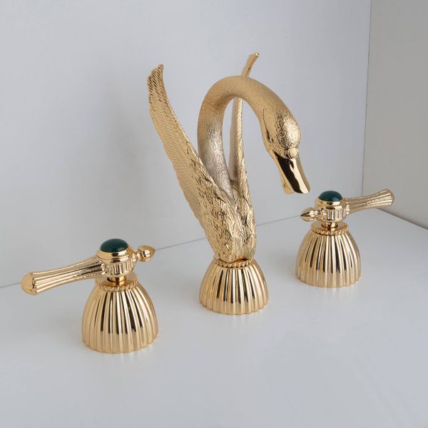  Vòi chậu lavabo 3 lỗ cổ điển bằng đồng Bolshoi 