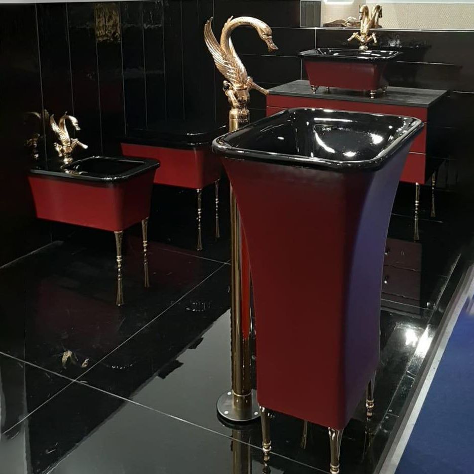  Vòi chậu lavabo cổ điển chân dài bằng đồng Bolshoi 