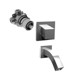  Vòi chậu lavabo gắn tường bằng đồng Bamboo Quadro - 3868MC 