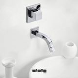  Vòi chậu lavabo gắn tường bằng đồng Bamboo Quadro - 3868MC 