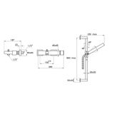  Vòi bồn tắm có sen cầm tay với thanh trượt gắn tường bằng đồng Bamboo Quadro - 3267-302-6 