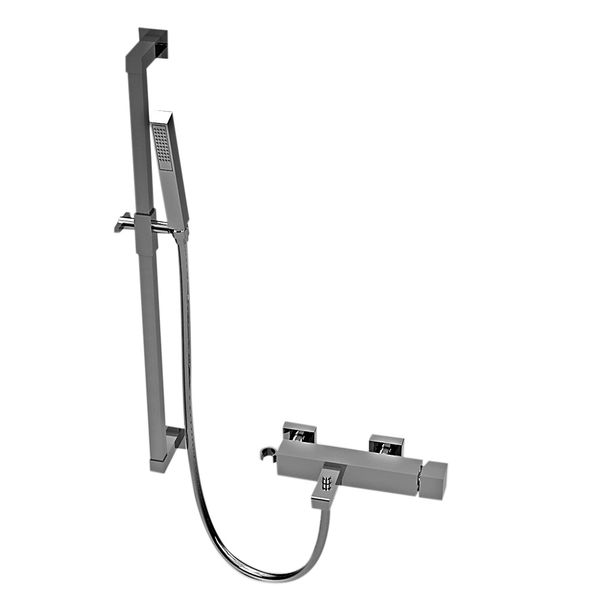  Vòi bồn tắm có sen cầm tay với thanh trượt gắn tường bằng đồng Bamboo Quadro - 3267-302-6 