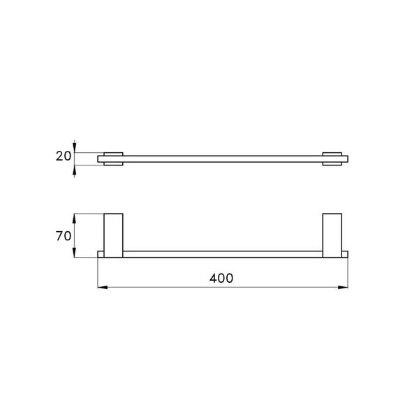  Thanh treo khăn tắm 400mm bằng đồng Firenze - 602-40 