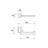  Móc treo giấy vệ sinh không nắp chụp bằng đồng Firenze - 1033 