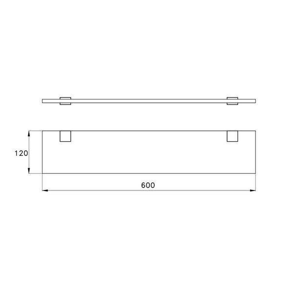  Kệ kính treo tường phòng tắm dài 600mm Firenze - 1065 