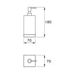  Bình xịt xà bông tắm để bàn bằng đồng Firenze - 1014-D020 