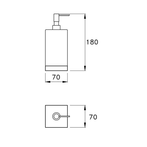  Bình xịt xà bông tắm để bàn bằng đồng Firenze - 1014-D020 