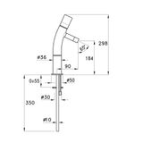  Vòi chậu lavabo cao 298mm bằng đồng Bamboo - 3222HP120 