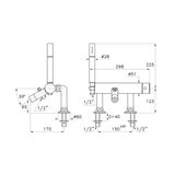  Vòi bồn tắm có sen cầm tay bằng đồng Bamboo - 3267RG306 