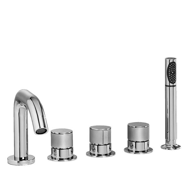  Vòi bồn tắm 5 lỗ có sen cầm tay bằng đồng Bamboo - 3256TR308 