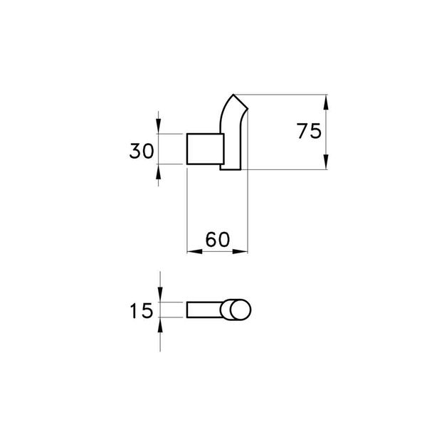  Móc treo áo phòng tắm gắn tường bằng đồng Bamboo - 1082 