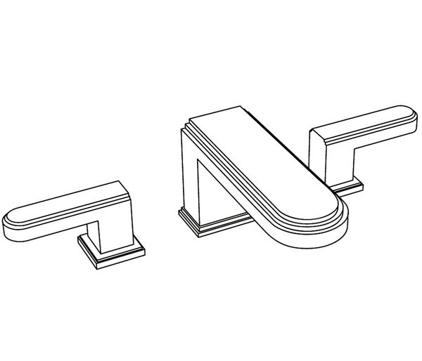  Vòi bồn tắm ba lỗ Transatlantique bằng đồng - 3301 