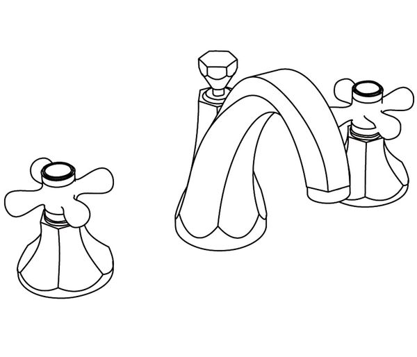  Vòi chậu rửa mặt cổ điển Charléty bằng đồng - 1301 