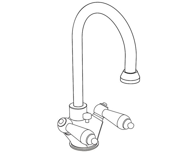  Vòi chậu rửa mặt cổ điển Star Black Obsidian bằng đồng - 1101 