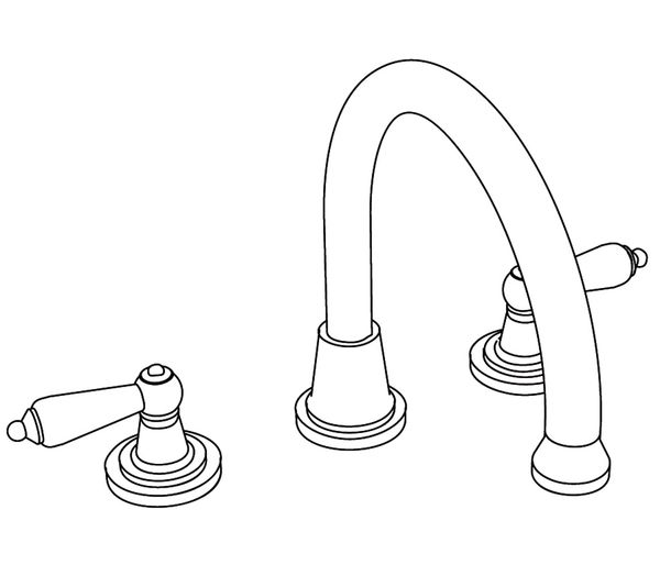  Vòi bồn tắm cổ điển Star Black Obsidian bằng đồng - 3301 