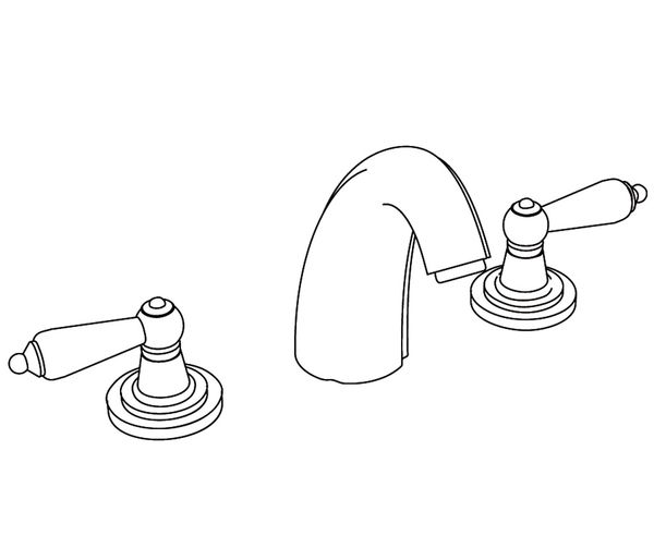  Vòi bồn tắm cổ điển Alizé Black Obsidian bằng đồng - 3301 