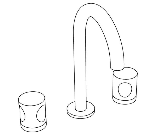  Vòi chậu rửa mặt Céleste Silver bằng đồng - 1301 