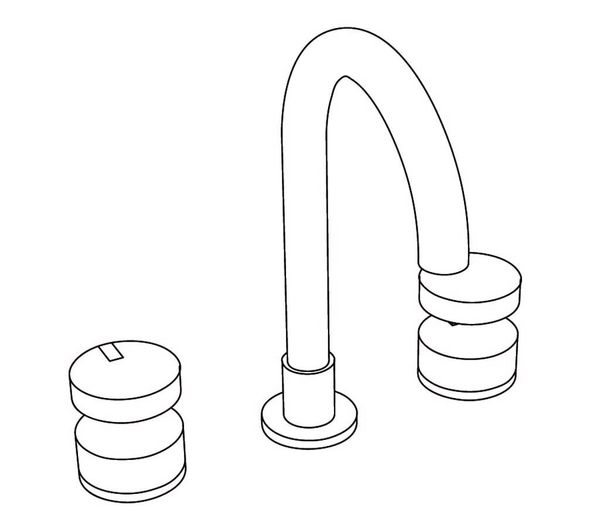  Vòi chậu rửa mặt Fusion White Carrara bằng đồng - 1301 