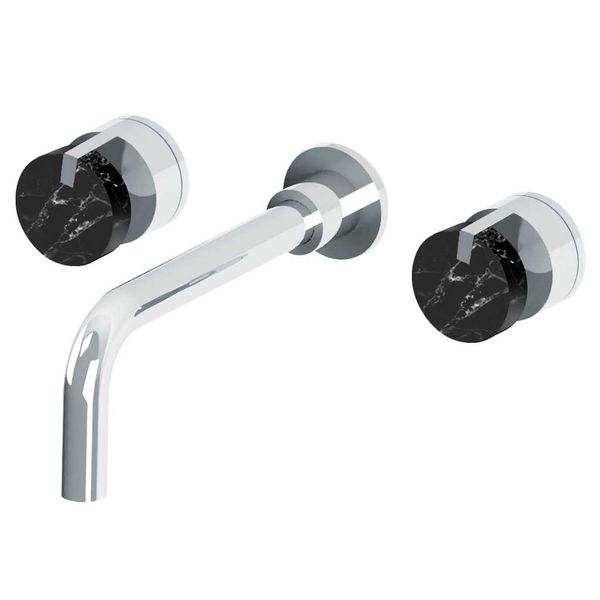  Vòi chậu rửa mặt gắn tường Fusion Black Portoro bằng đồng - 1303 