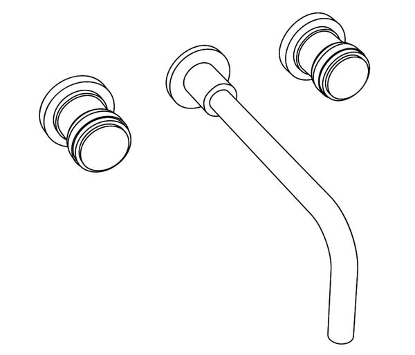  Vòi chậu rửa mặt gắn tường Alliance bằng đồng - 1303 