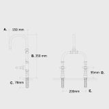  Vòi chậu lavabo 2 lỗ bằng đồng - Protapseiwea 