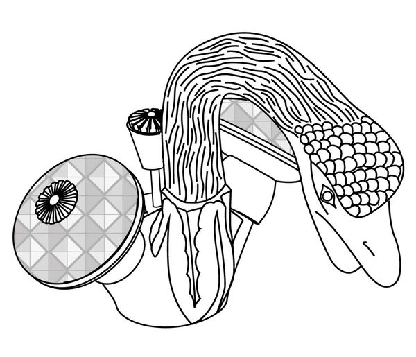  Vòi chậu rửa mặt cổ điển Cygne Ailé bằng đồng - 1101 