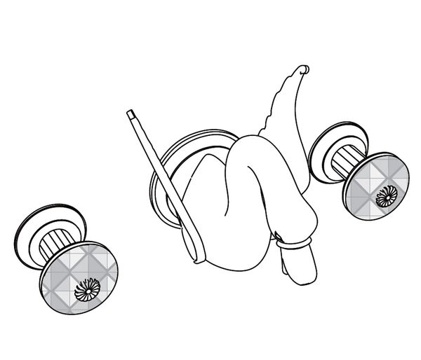  Vòi chậu rửa mặt gắn tường cổ điển Cygne Ailé bằng đồng - 1303 