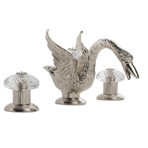  Vòi chậu rửa mặt cổ điển Cygne Ailé polished nickel bằng đồng 