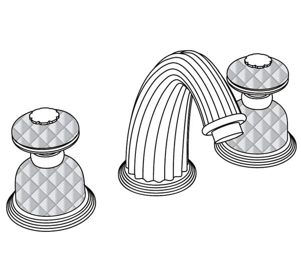  Vòi bồn tắm cổ điển Dôme Losange Clear Crystal bằng đồng - 3301 