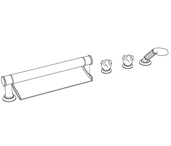  Vòi bồn tắm sáu lỗ cổ điển Odiot bằng đồng - 3307 