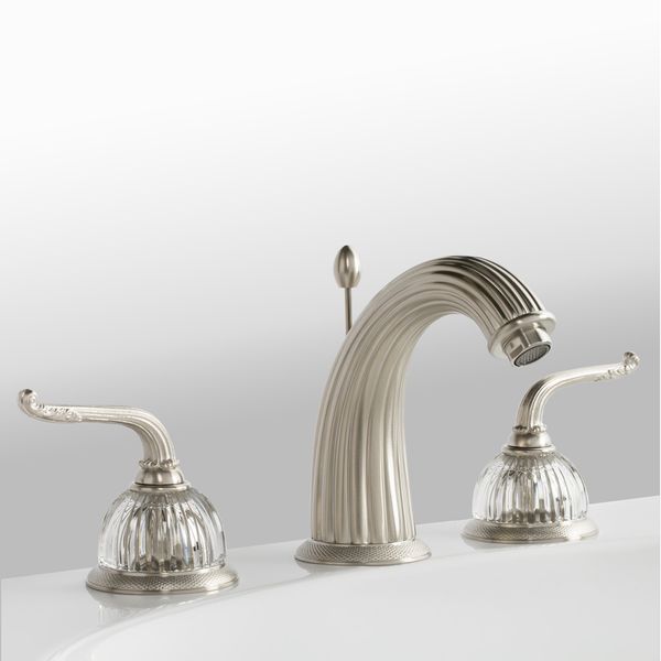  Vòi chậu rửa mặt cổ điển Coupole Cristal matt nickel bằng đồng 