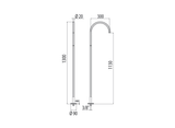  Vòi chậu lavabo chân dài gắn sàn bằng stainless steel Toki - CHP51 
