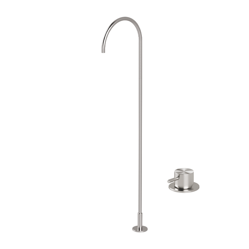  Vòi chậu lavabo chân dài gắn sàn bằng stainless steel Zero - CHP51 