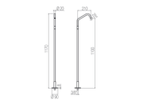  Vòi chậu lavabo chân dài gắn sàn bằng stainless steel Toox - CHP91 
