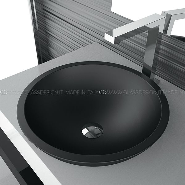  Chậu Lavabo Bán Âm Bàn Circus FL Black Mat 