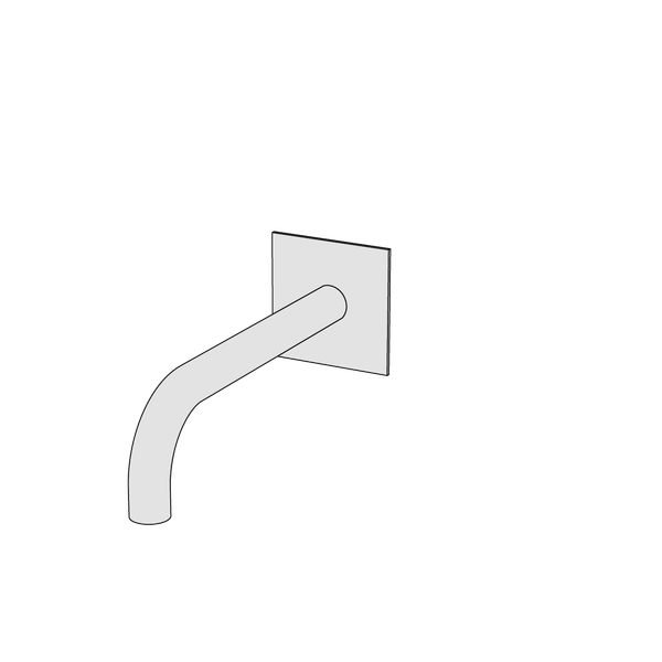  Vòi chậu lavabo gắn tường dài 190mm (không van trộn) bằng đồng Minimè - CME1 