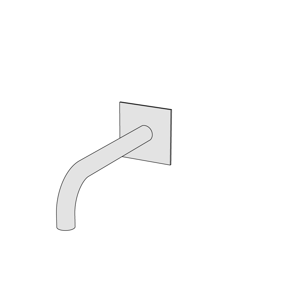  Vòi chậu lavabo gắn tường dài 190mm (không van trộn) bằng đồng Minimè - CME1 